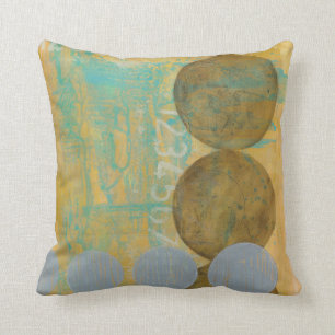 Dark Brown & Grey Circles with Numbers Numbers Cushion