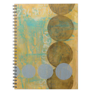 Dark Brown & Grey Circles with Numbers Numbers Notebook
