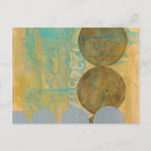Dark Brown & Grey Circles with Numbers Numbers Postcard