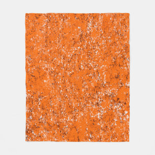 Dark brown grunge background. Black white orange o Fleece Blanket