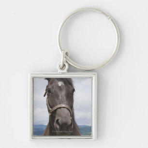 Dark Brown Horse Key Ring
