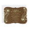 Dark Brown Leather Cream Lace Wedding Invitation