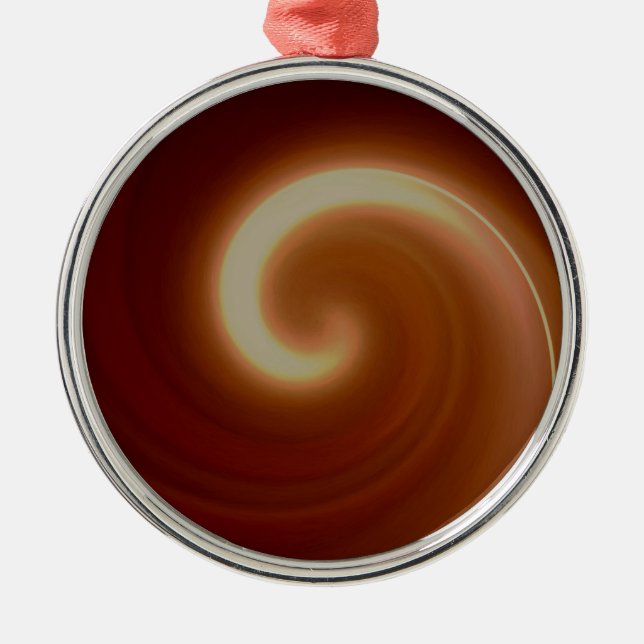 Dark Brown Light Spiral Art Metal Tree Decoration (Front)