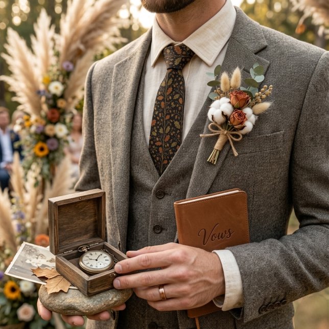 Dark Brown Oak Leaf Damask Tie (Creator Uploaded)