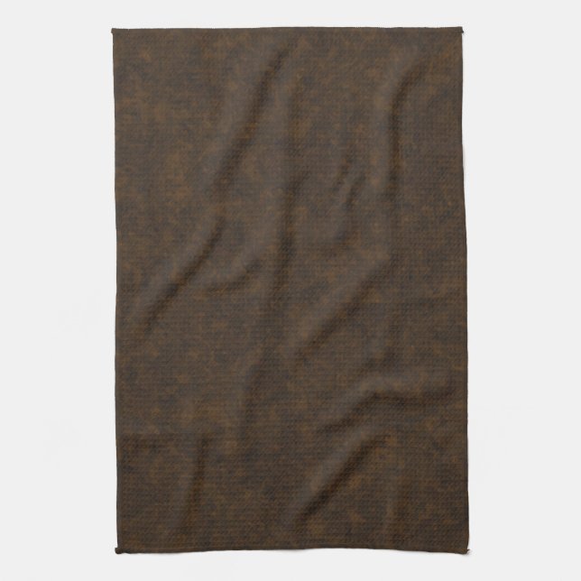 Dark Brown Pattern Tea Towel (Vertical)