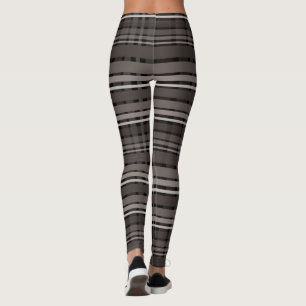 Dark Brown Plaid Leggings