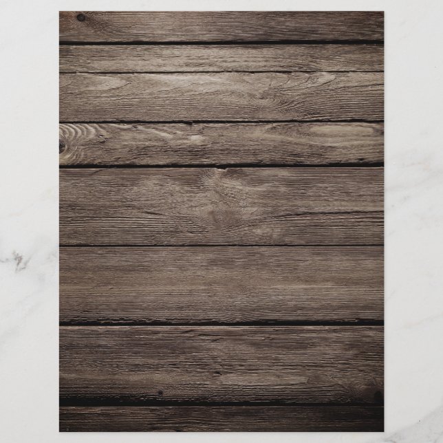 Dark Brown Reclaimed Barn Board Scrapbook Paper (Front)