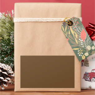 Dark Brown Rectangular Sticker