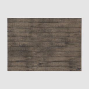 Dark Brown Rustic Barn Wood Tissue Paper