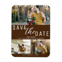Dark Brown Save the Date Wedding 3 Photos