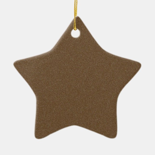Dark Brown Star Dust Ceramic Tree Decoration (Front)