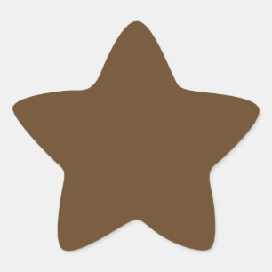 Dark Brown Star Sticker