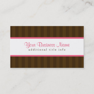 Dark Brown Stripes Business Card