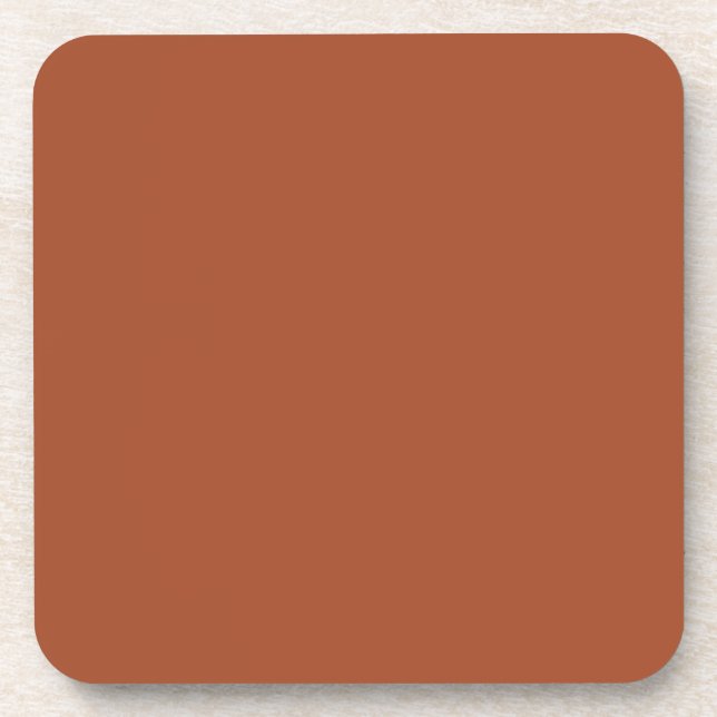 Dark Brown Terracotta Clay Solid Colour 022-40-26 Coaster (Front)