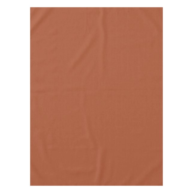 Dark Brown Terracotta Clay Solid Colour 022-40-26 Tablecloth (Front)