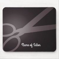 Dark Brown White Scissors Hair Salon