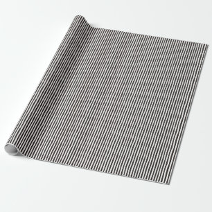 Dark Brown & White Wonky Stripes Wrapping Paper