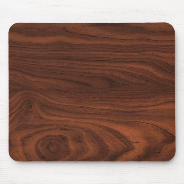Dark Brown Wood Look Mouse Mat (Front)