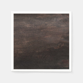 Dark Brown Wood Paper Napkin