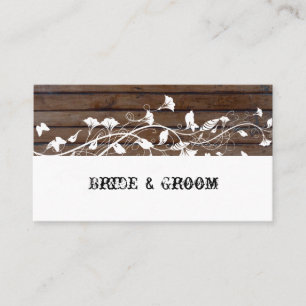 Dark Brown Wood Place Cards