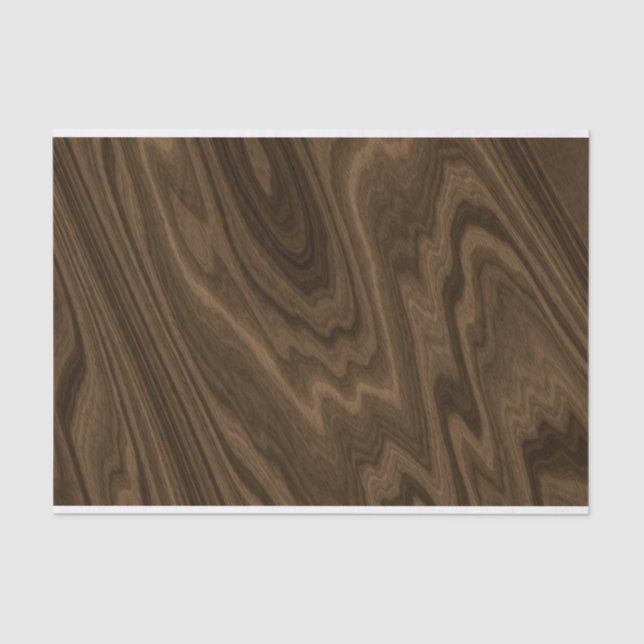 Dark Brown Wood Texture Tissue Paper (Front)