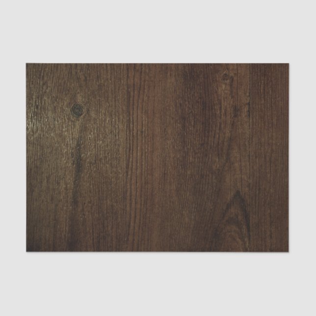 Dark Brown Woodgrain Tissue Paper (Front)