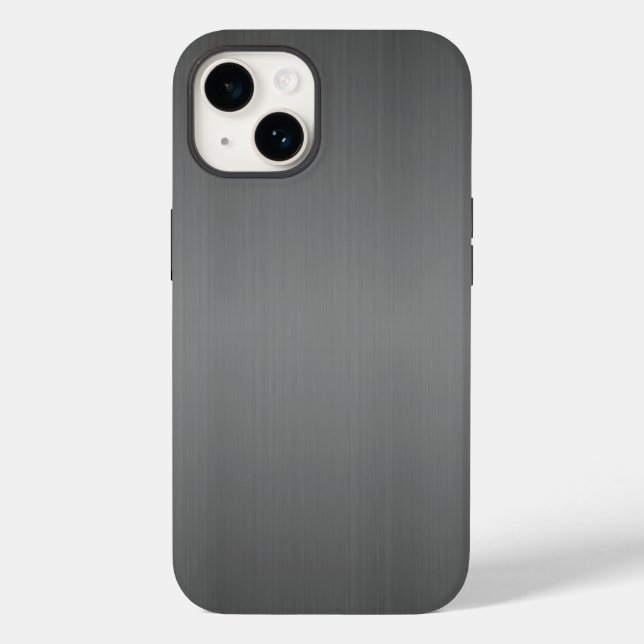 Dark Brushed Metal Look Case-Mate iPhone Case (Back)