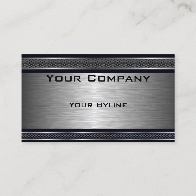 Dark Brushed Silver  Business Card (Front)