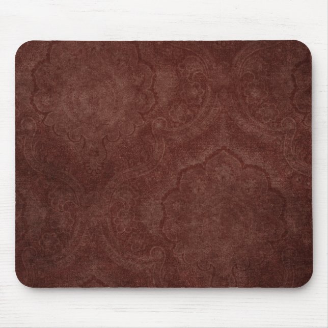 Dark Burgundy Pattern Wallpaper Mouse Mat (Front)