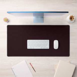 Dark Burgundy Plain Burgundy Desk Mat