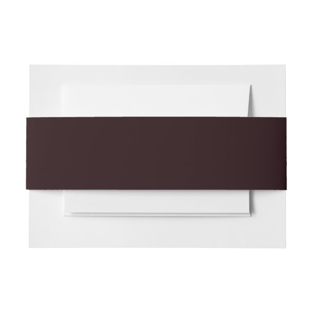 Dark Burgundy | Plain Burgundy  Invitation Belly Band (Front Example)