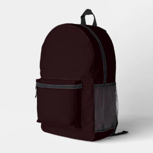 Dark Burgundy   Plain Burgundy  Printed Backpack
