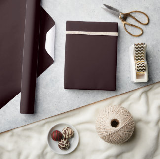 Dark Burgundy | Plain Burgundy Wrapping Paper