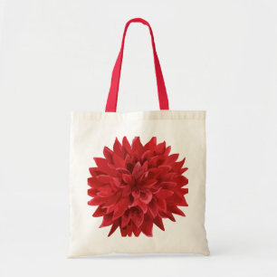 Dark Burgundy red Dahlia WaterColor Illustration Tote Bag