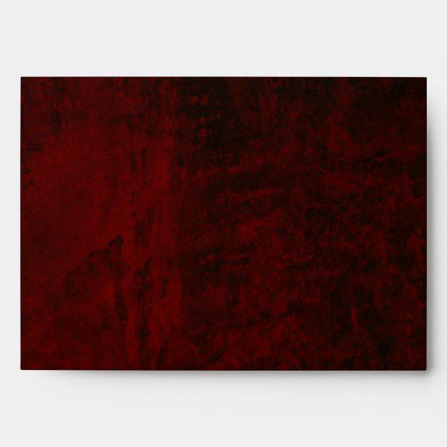 Dark Burgundy Red Marble Texture Envelope (Front)
