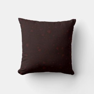 Dark Burgundy Red Romantic Heart Pattern Cushion