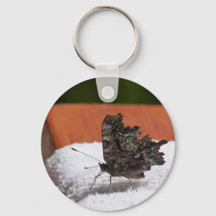 Dark Camouflage Butterfly Key Ring