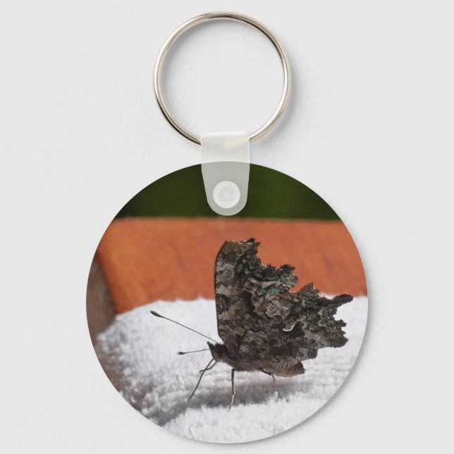 Dark Camouflage Butterfly Key Ring (Front)