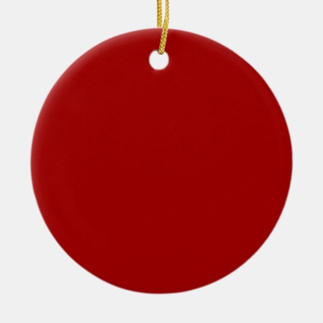 Dark Candy Apple Red Ceramic Tree Decoration (Front)