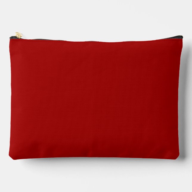 Dark Candy Apple Red Solid Colour Accessory Pouch (Front)