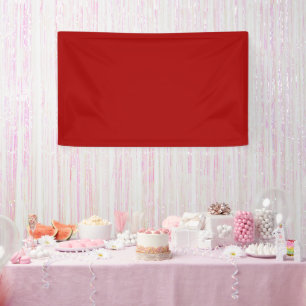 Dark Candy Apple Red Solid Colour Banner