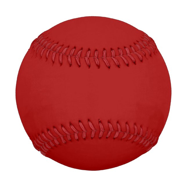 Dark Candy Apple Red Solid Colour Baseball (Front)
