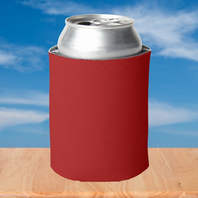 Dark Candy Apple Red Solid Colour Can Cooler (Creator Uploaded)