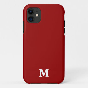 Dark Candy Apple Red Solid Colour iPhone 11 Case