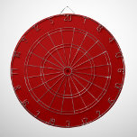 Dark Candy Apple Red Solid Colour Dartboard<br><div class="desc">An intense and captivating deep red that exudes power and passion. This bold hue evokes the richness of a fine wine and the dramatic flair of a crimson sunset. Perfect for making a striking impression,  this colour brings a touch of elegance and intensity.</div>