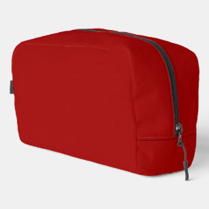 Dark Candy Apple Red Solid Colour Dopp Kit