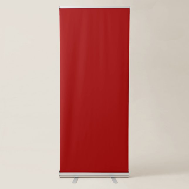 Dark Candy Apple Red Solid Colour Retractable Banner (Front)