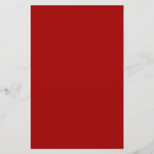 Dark Candy Apple Red Solid Colour Stationery (Front)