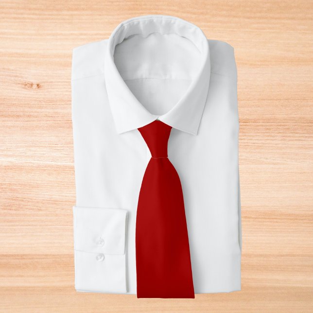 Dark Candy Apple Red Solid Colour Tie (Creator Uploaded)