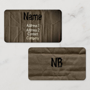 Dark Cardboard Business Card